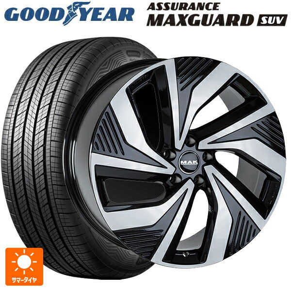 フォルクスワーゲン ID4()用 235/55R19 105V XL グッドイヤー アシュアランス マックスガード SUV 阿部商会 マック エレクトラ ブラックミラー 新品サマータイヤホイール 4本セット