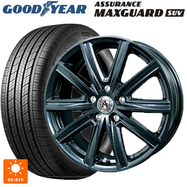 ホンダ ZR-V(RZ4)用 215/60R17 96H グッドイヤー アシュアランス マックスガード SUV テクノピア アフロディーテ MZ # ディープメタル 新品サマータイヤホイール 4本セット