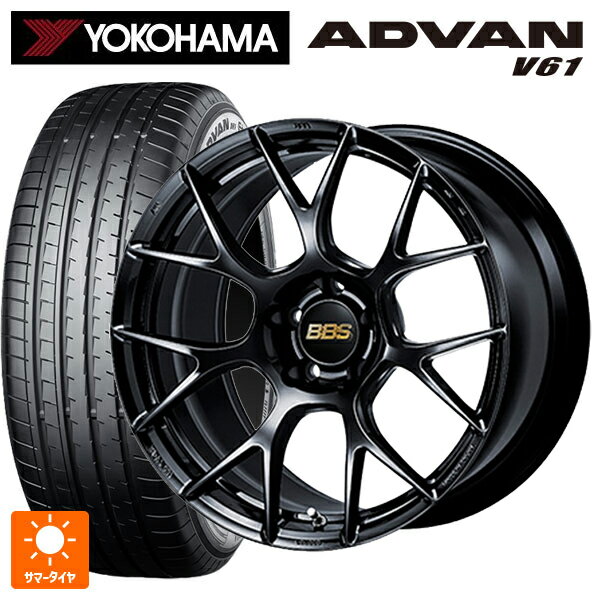 ミツビシ アウトランダーPHEV(5LA GNOW)用 235/60R18 107V XL ヨコハマ アドバン V61 正規品 BBS RE-V7 BK 新品サマータイヤホイール 4本セット