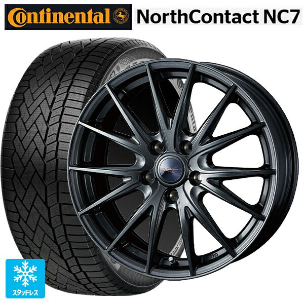 トヨタ クラウンスポーツ(36系)用 235/55R19 105T XL コンチネンタル ノースコンタクトNC7 正規品 ウェッズ ヴェルバ スポルト2 # ディープメタル2 新品スタッドレスタイヤホイール 4本セット