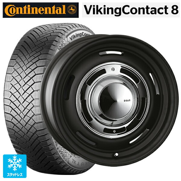 フィアット ドブロ(K9F)用 205/60R16 96T XL コンチネンタル コンチバイキングコンタクト8 正規品 クリムソン ディーン クロスカントリー マットブラック 新品スタッドレスタイヤホイール 4本セット