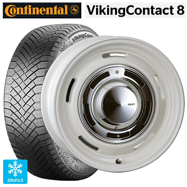 トヨタ RAV4(50系)用 225/65R17 106H XL コンチネンタル コンチバイキングコンタクト8 正規品 クリムソン ディーン クロスカントリー マーガレットホワイト 新品スタッドレスタイヤホイール 4本セット