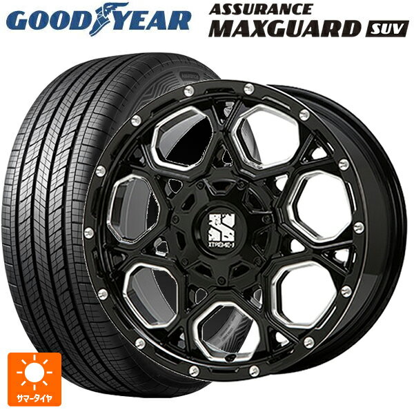 ジープ レネゲード(BU/BV系)用 215/60R17 96H グッドイヤー アシュアランス マックスガード SUV エムエルジェイ エクストリームJ XJ06 Gloss Black Milled 新品サマータイヤホイール 4本セット