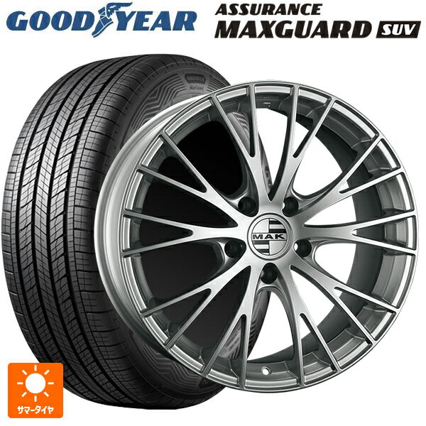 ポルシェ カイエンクーペ(E3系)用 255/55R19 111V XL グッドイヤー アシュアランス マックスガード SUV 阿部商会 マック レネン シルバー 新品サマータイヤホイール 4本セット