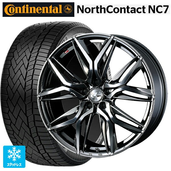 マツダ CX-80(KL5/KL3系)用 235/55R19 105T XL コンチネンタル ノースコンタクトNC7 正規品 ウェッズ レオニス LM BMCMC 新品スタッドレスタイヤホイール 4本セット