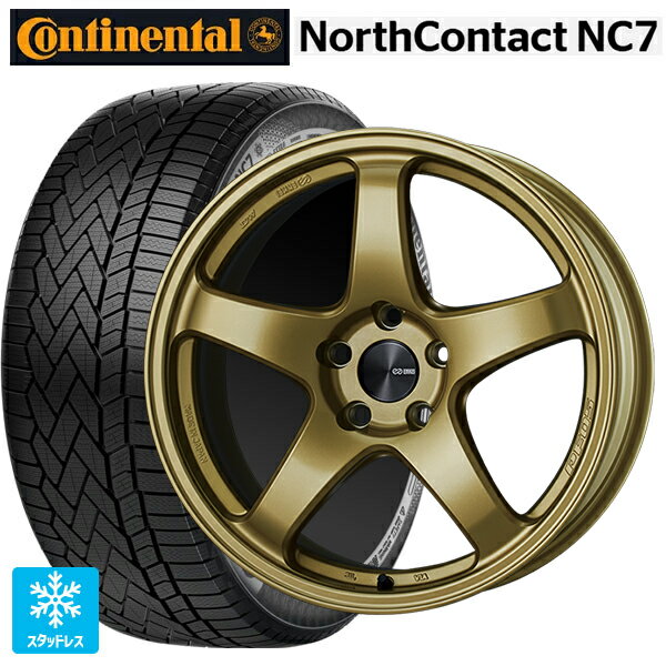 マツダ CX-80(KL5/KL3系)用 235/55R19 105T XL コンチネンタル ノースコンタクトNC7 正規品 エンケイ パフォーマンスライン PF05 GO 新品スタッドレスタイヤホイール 4本セット