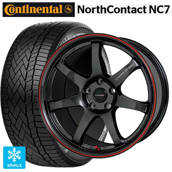 マツダ CX-80(KL5/KL3系)用 235/55R19 105T XL コンチネンタル ノースコンタクトNC7 正規品 ホットスタッフ クロススピード ハイパーエディション CR7 GGM&R 新品スタッドレスタイヤホイール 4本セット