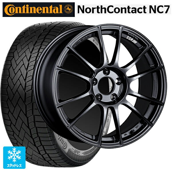 マツダ CX-80(KL5/KL3系)用 235/55R19 105T XL コンチネンタル ノースコンタクトNC7 正規品 タナベ SSR GT X04 ダークガンメタ 新品スタッドレスタイヤホイール 4本セット