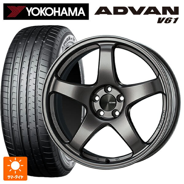 235/60R18 103V ヨコハマ アドバン V61 正規品 エンケイ パフォーマンスライン PF05 DS 18-8J 国産車用 サマータイヤホイール4本セット