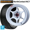 215/55R17 98T XL コンチネンタル ノースコンタクトNC7 正規品 エンケイ パフォーマンスライン PF06 マシニングホワイト 17-7.5J 国産車用 スタッドレスタイヤホイール4本セット