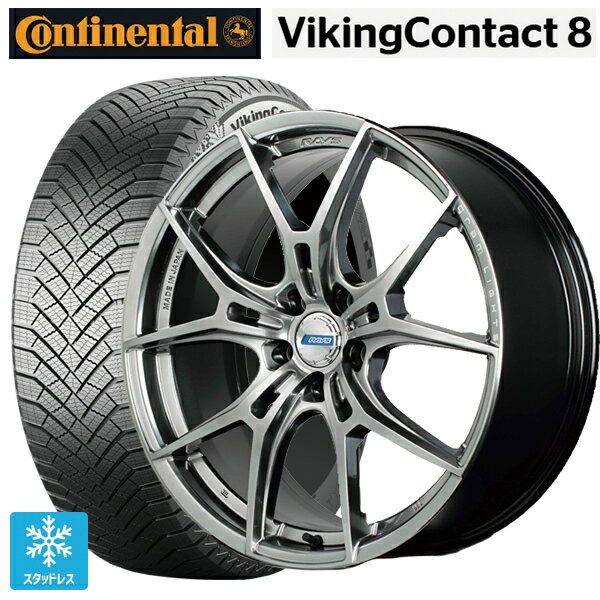 ミツビシ デリカD5(3DA系)用 245/45R19 102T XL コンチネンタル コンチバイキングコンタクト8 正規品 レイズ グラムライツ 57エフエックスズィー リミテッドエディション QNJ 新品スタッドレスタイヤホイール 4本セット