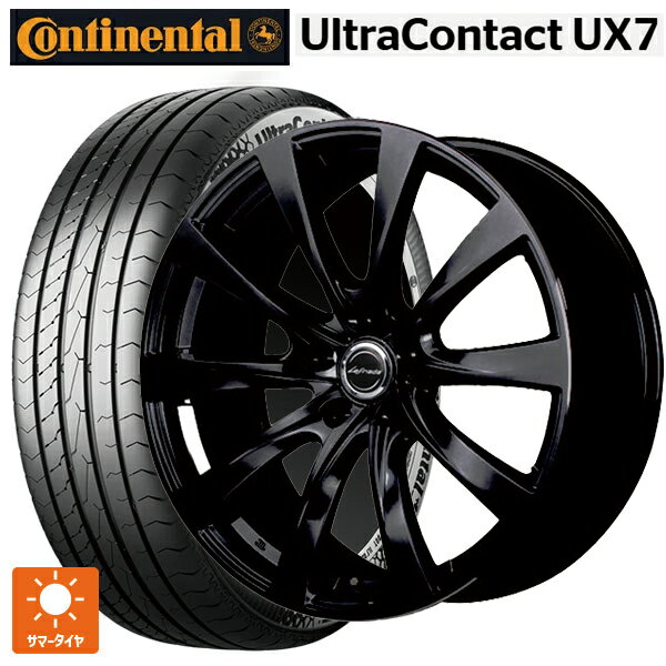 レクサス LBX(10系)用 235/50R19 99V コンチネンタル ウルトラコンタクト UX7 正規品 エムアイディー レフィナーダ モーション2 ブラックエディション(数量限定仕様） # グロスブラック 新品サマータイヤホイール 4本セット