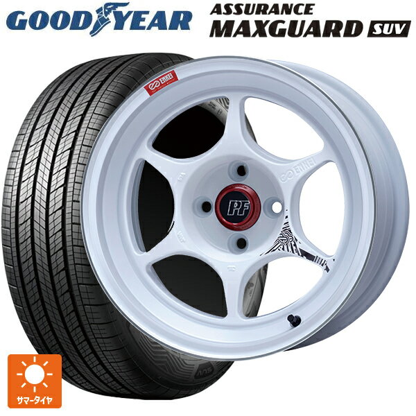 225/50R18 99W XL グッドイヤー アシュアランス マックスガード SUV エンケイ パフォーマンスライン PF06 マシニングホワイト 18-7.5J 国産車用 サマータイヤホイール4本セット