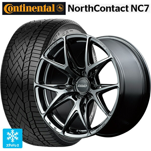マツダ CX-80(KL5/KL3系)用 235/55R19 105T XL コンチネンタル ノースコンタクトNC7 正規品 レイズ ベルサス VV21S YNJ 新品スタッドレスタイヤホイール 4本セット