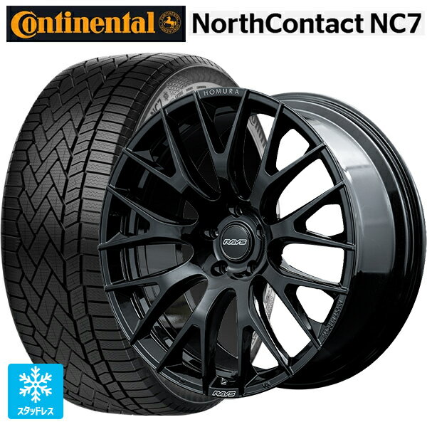 235/55R19 105T XL コンチネンタル ノースコンタクトNC7 正規品 レイズ ホムラ 2X9R BNJ 19-8J 国産車用 スタッドレスタイヤホイール4本セット