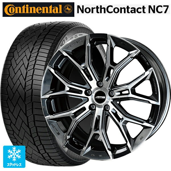 235/55R19 105T XL コンチネンタル ノースコンタクトNC7 正規品 共豊 ガレルナ フィヌラ made by エンケイ ブルーガンメタリック×ポリッシュ 19-8J 国産車用 スタッドレスタイヤホイール4本セット