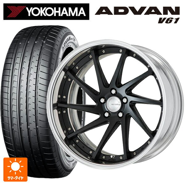 トヨタ ヴェルファイア(40系)用 225/55R19 99V ヨコハマ アドバン V61 正規品 ワーク グノーシス CVS MBL 新品サマータイヤホイール 4本セット