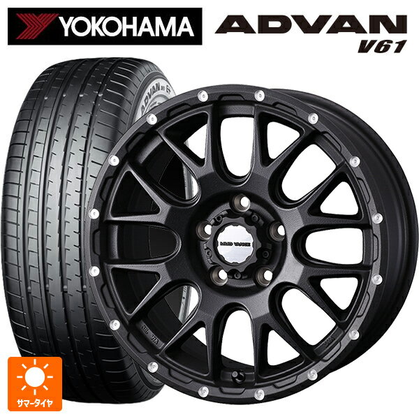 235/60R18 103H ヨコハマ アドバン V61 正規品 ウェッズ マッドヴァンス 08 FLINT BLACK 18-7.5J 国産車用 サマータイヤホイール4本セット