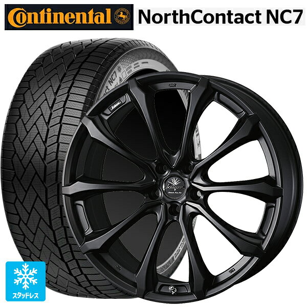 235/55R19 105T XL コンチネンタル ノースコンタクトNC7 正規品 ウェッズ クレンツェ ヴェルサム 030 エボ マットブラック 19-8J 国産車用 スタッドレスタイヤホイール4本セット