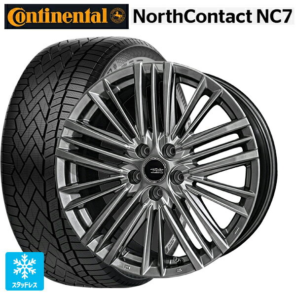 マツダ CX-80(KL5/KL3系)用 235/55R19 105T XL コンチネンタル ノースコンタクトNC7 正規品 共豊 テイラー TL1 ハイパーメタルブラック 新品スタッドレスタイヤホイール 4本セット