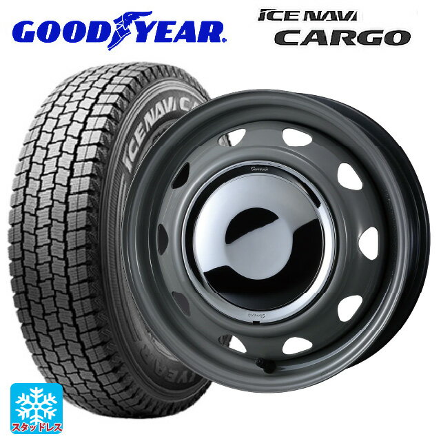 【5/27 1:59迄 最大3万円OFFクーポン】145/80R12 80/78N グッドイヤー アイスナビ カーゴ ウェッズ ネオキャロ スチールホイール グレー/クロームキャップ 12-3.5J 国産車用 スタッドレスタイヤホイール4本セット