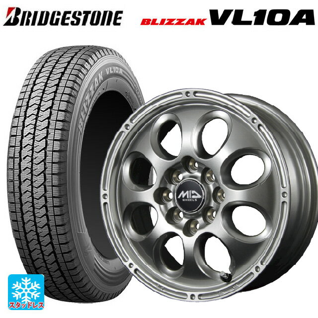 2025年製 155/80R14 88/86N ブリヂストン ブリザック VL10A 正規品 # エムアイディー MIDホイールブリッグ シルバー 14-5J 国産車用 スタッドレスタイヤホイール4本セット