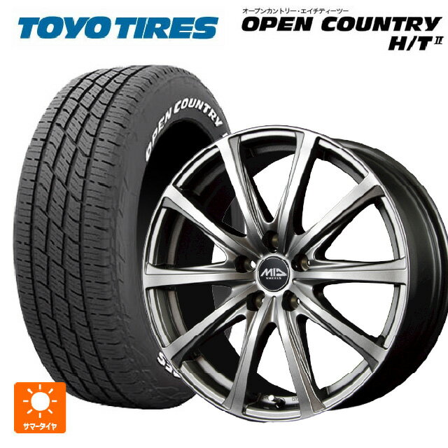 トヨタ プリウス(60系)用 195/65R16 92H トーヨー オープンカントリー HT2 ホワイトレター エムアイディー MIDホイール V25 メタリックグレー 新品サマータイヤホイール 4本セット