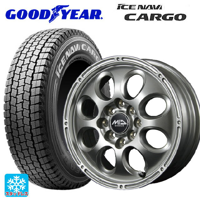 155/80R14 88/86N グッドイヤー アイスナビ カーゴ # エムアイディー MIDホイールブリッグ シルバー 14-5J 国産車用 スタッドレスタイヤホイール4本セット