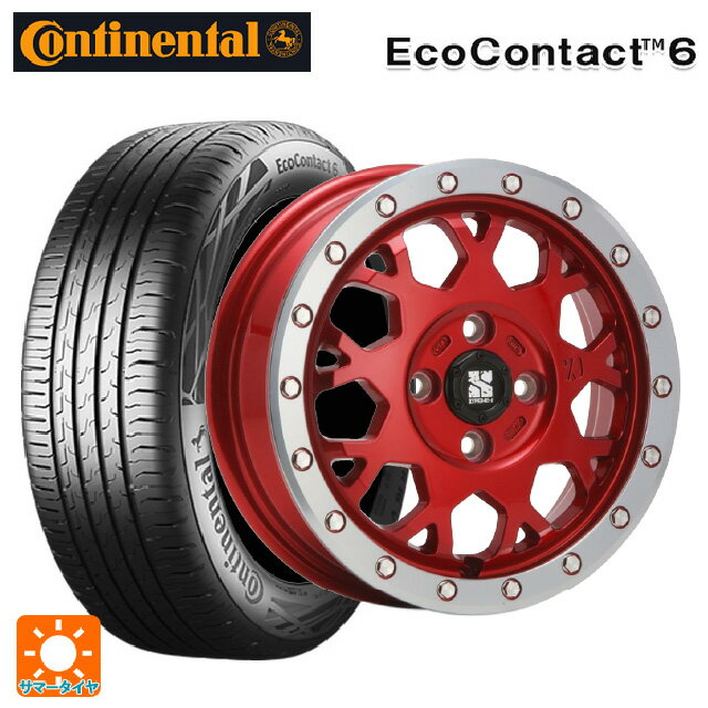 ダイハツ タフト(LA900/LA910)用 165/70R14 85T XL コンチネンタル エココンタクト 6 正規品 エムエルジェイ エクストリームJ XJ04 Candy Red MC 新品サマータイヤホイール 4本セット