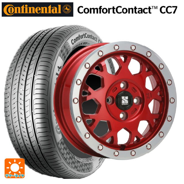 【6/22 20時〜 全品P5倍＆クーポン】165/55R14 72H コンチネンタル コンフォートコンタクト CC7 正規品 エムエルジェイ エクストリームJ XJ04 Candy Red MC 14-4.5J 国産車用 サマータイヤホイール4本セット