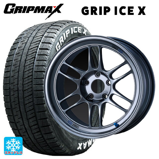 【6/22 20時〜 全品P5倍＆クーポン】215/55R17 98T XL グリップマックス グリップアイスX ホワイトレター エンケイ レーシング RPF1 SBC 17-7J 国産車用 スタッドレスタイヤホイール4本セット
