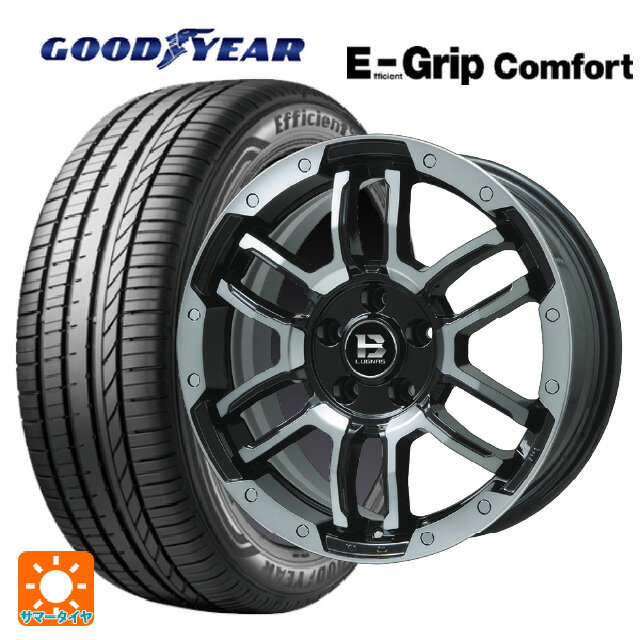 185/55R16 83V グッドイヤー エフィシェントグリップ コンフォート ビックウェイ ビーラグナス エフアールディー ブラックポリッシュ/ブラッククリア 16-6.5J 国産車用 サマータイヤホイール4本セット