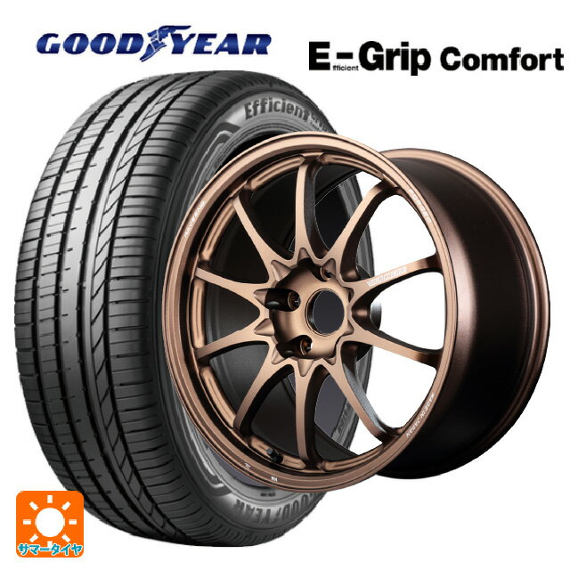 【6/22 20時〜 全品P5倍＆クーポン】245/40R18 97W XL グッドイヤー エフィシェントグリップ コンフォート # レイズ ボルクレーシング CE28N プラス BR 18-8J 国産車用 サマータイヤホイール4本セット