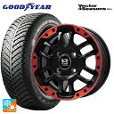 【8/20限定 最大3万円OFFクーポン】165/60R15 77H グッドイヤー ベクターフォーシーズンズ ハイブリッド # ビックウェイ ビーラグナス エフアールディー マットブラックリムレッド 15-4.5J 国産車用 オールシーズンタイヤホイール4本セット