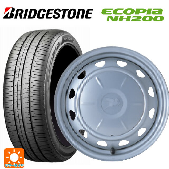 185/70R14 88S ブリヂストン エコピア NH200 正規品 ウェッズ キャロウィン PC553 スチール(シルバー) 14-5.5J 国産車用 サマータイヤホイール4本セット
