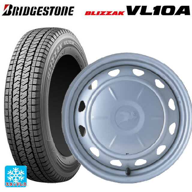 2025年製 155/80R14 88/86N ブリヂストン ブリザック VL10A 正規品 # ウェッズ キャロウィン PC503 スチール(シルバー) 14-5J 国産車用 スタッドレスタイヤホイール4本セット