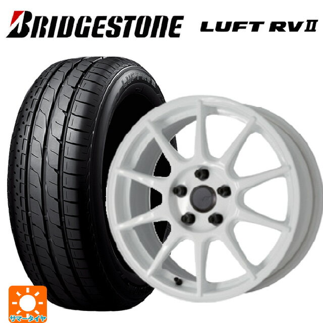 2025年製 195/65R15 91H ブリヂストン ルフトRV2(日本製) 正規品 # ワーク エムシーオー レーシング タイプシーエス WHT 15-6.5J 国産車用 サマータイヤホイール4本セット