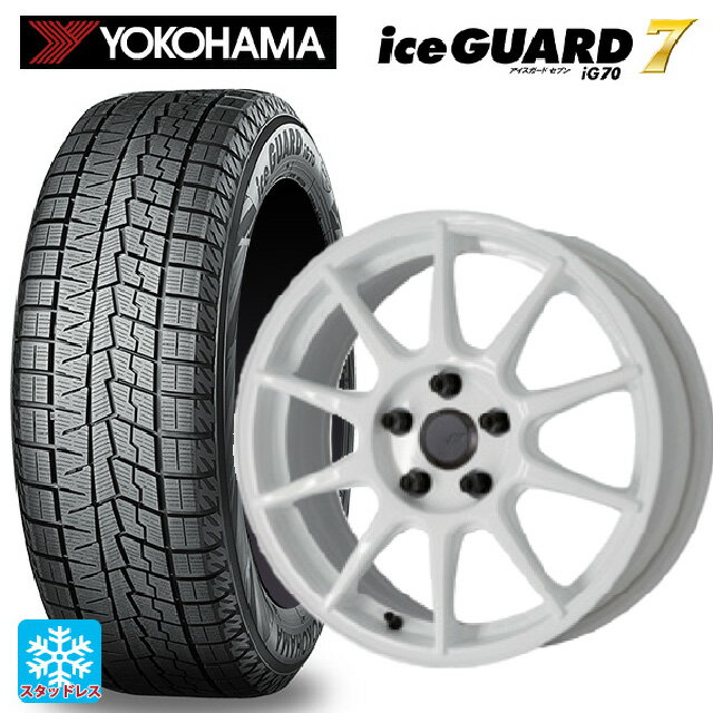 205/65R15 94Q ヨコハマ アイスガード7(IG70) # ワーク エムシーオー レーシング タイプシーエス WHT 15-6.5J 国産車用 スタッドレスタイヤホイール4本セット