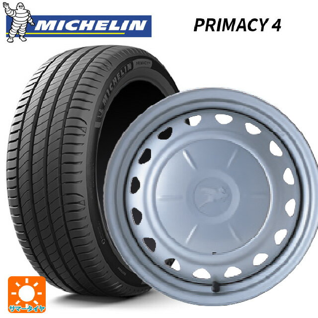 195/65R15 91V ミシュラン 正規品 プライマシー4 ウェッズ キャロウィン PS602 スチール(シルバー) 15-6J 国産車用 サマータイヤホイール4本セット