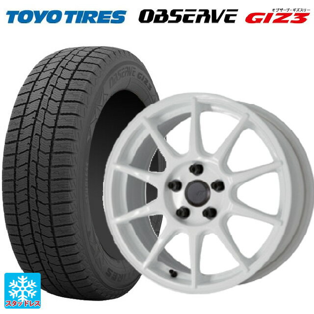 175/55R15 77Q トーヨー オブザーブ ガリットギズ3 ワーク エムシーオー レーシング タイプシーエス WHT 15-6.5J 国産車用 スタッドレスタイヤホイール4本セット