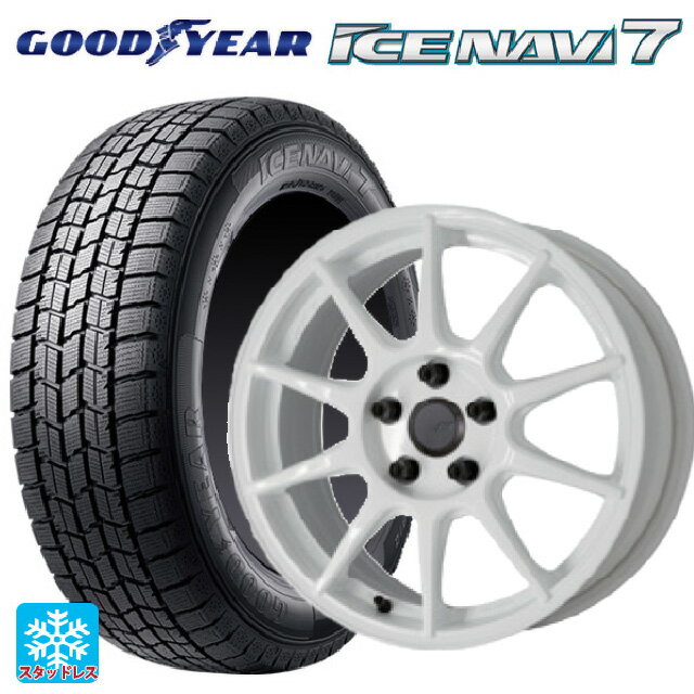 205/65R15 94Q グッドイヤー アイスナビ7(数量限定) # ワーク エムシーオー レーシング タイプシーエス WHT 15-6.5J 国産車用 スタッドレスタイヤホイール4本セット