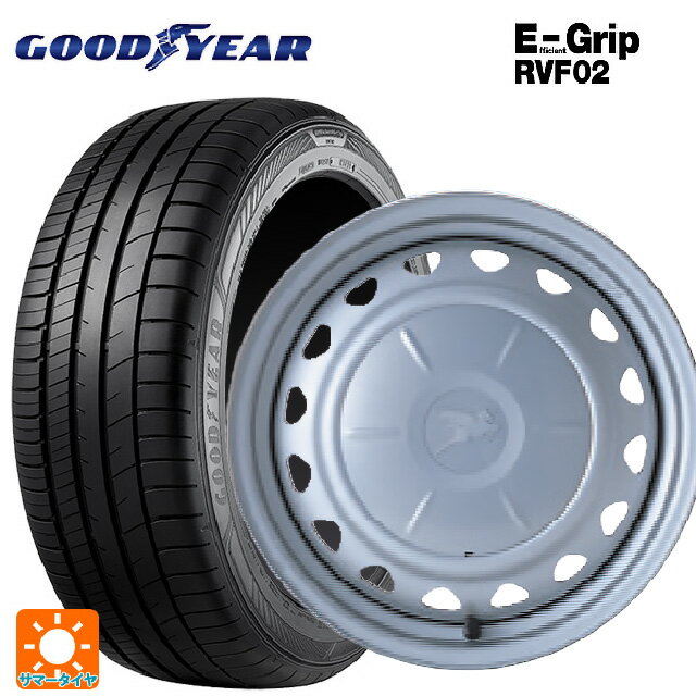 175/55R15 77V グッドイヤー エフィシェントグリップ RVF02 ウェッズ キャロウィン PS603 スチール(シルバー) 15-6J 国産車用 サマータイヤホイール4本セット