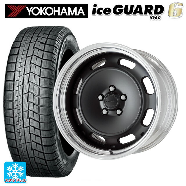 【6/11 1:59迄 全品ポイント5倍】215/60R17 96Q ヨコハマ アイスガード6(IG60) ワーク シーカー DT MBL 17-7J 国産車用 スタッドレスタイヤホイール4本セット