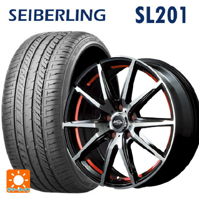 ホンダ ZR-V(RZ4)用 215/60R17 96H セイバーリング セイバーリング SL201(ブリヂストン工場生産） エムアイディー MIDホイール RX02 BP/RED 新品サマータイヤホイール 4本セット