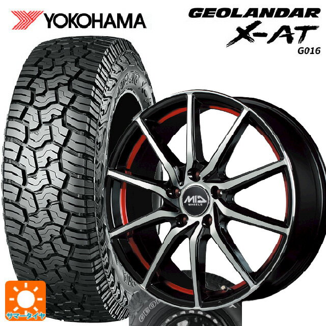 235/70R16 104/101Q ヨコハマ ジオランダー X-AT G016 ホワイトレター 正規品 エムアイディー MIDホイール RX810 BP/RED 16-6.5J 国産車用 サマータイヤホイール4本セットのサムネイル