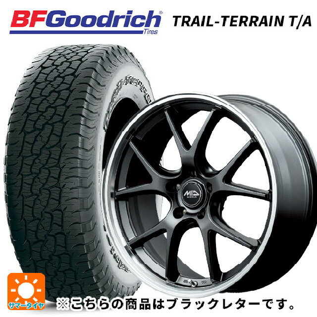 ミツビシ デリカD5(3DA系)用 225/60R18 100H BFグッドリッチ トレイルテレーン T/A ブラックレター 正規品 エムアイディー MIDホイール エグゼ5 Vセレクション セミグロスガンメタ/リムポリッシュ 新品サマータイヤホイール 4本セット
