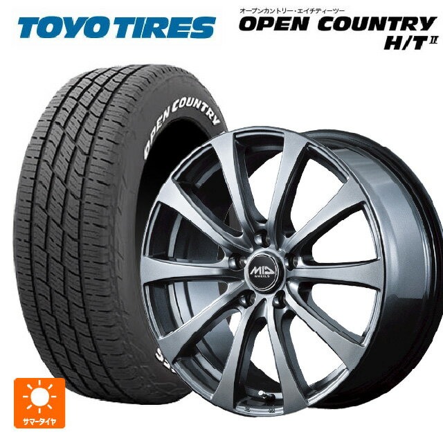 ミツビシ アウトランダーPHEV(5LA GNOW)用 235/60R18 103H トーヨー オープンカントリー HT2 ホワイトレター エムアイディー MIDホイール G10 メタリックグレー 新品サマータイヤホイール 4本セット