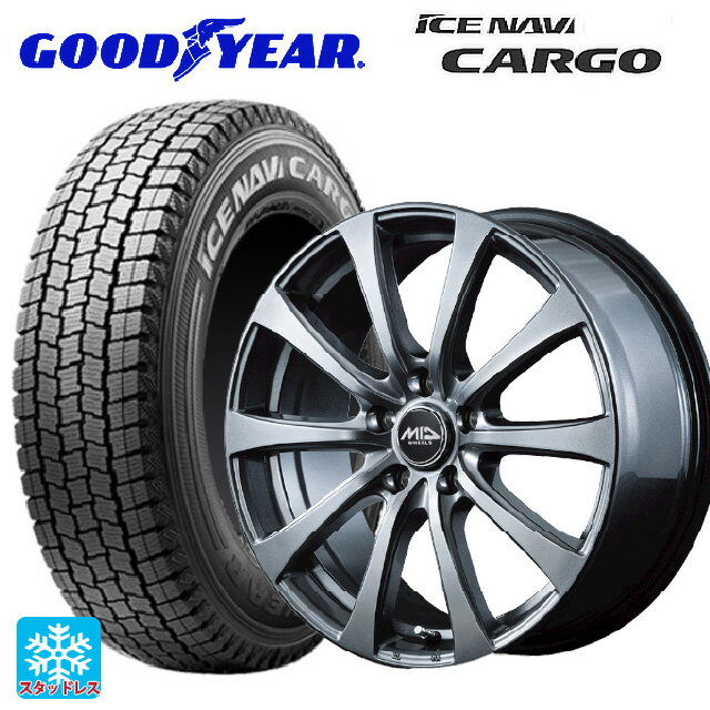 155/80R14 88/86N グッドイヤー アイスナビ カーゴ # エムアイディー MIDホイール G10 メタリックグレー 14-5.5J 国産車用 スタッドレスタイヤホイール4本セット