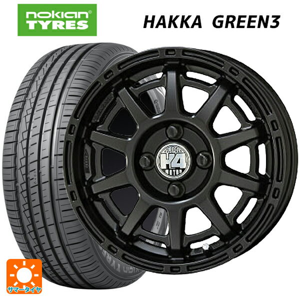 【6/22 20時〜 全品P5倍＆クーポン】165/70R14 81T ノキアン ハッカ グリーン3 共豊 H4モーター X1 # SGBK 14-4.5J 国産車用 サマータイヤホイール4本セット