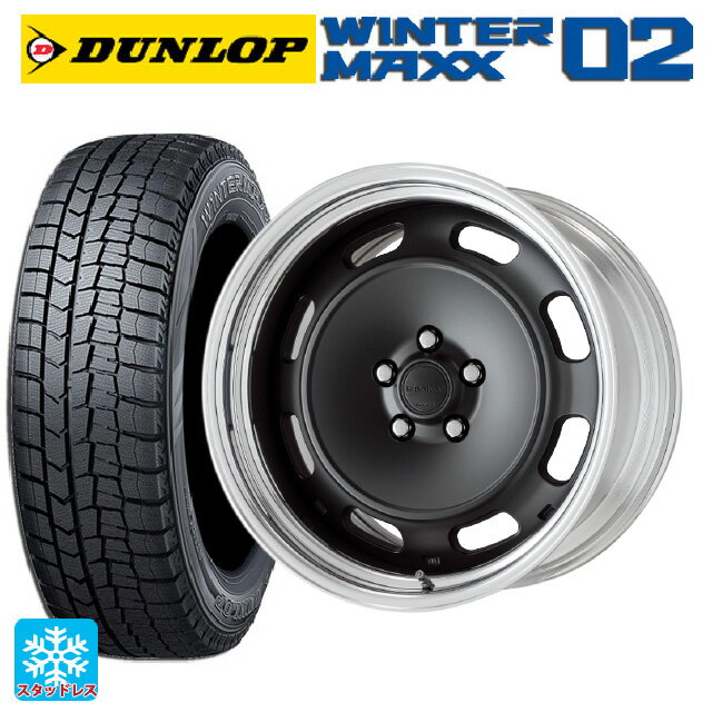 【6/11 1:59迄 全品ポイント5倍】215/60R17 96Q ダンロップ ウィンターマックス 02(WM02) ワーク シーカー DT MBL 17-7J 国産車用 スタッドレスタイヤホイール4本セット